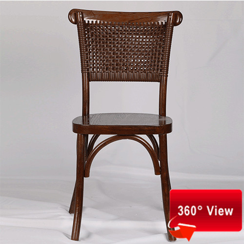 NEW RATTAN BACK DINING CHAIR