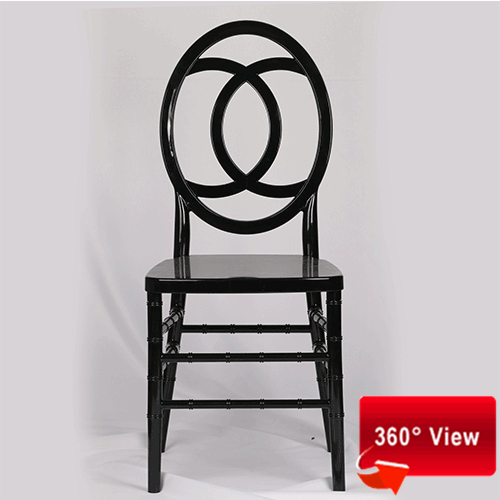 ZS-8049RDF RESIN PC BLACK CHANEL CHAIR