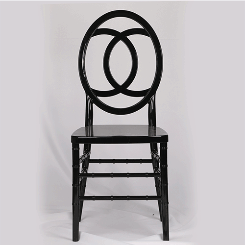 ZS-8049RDF RESIN PC BLACK CHANEL CHAIR