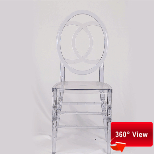 ZS-8049RDF RESIN PC CLEAR CHANEL CHAIR