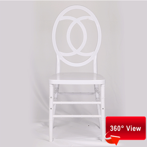 ZS-8049RDF RESIN PC WHITE CHANEL CHAIR