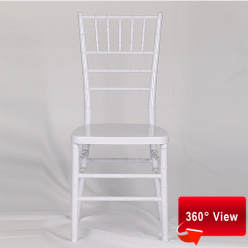 ZS-8046R RESIN PC WHITE CHIAVARI CHAIR