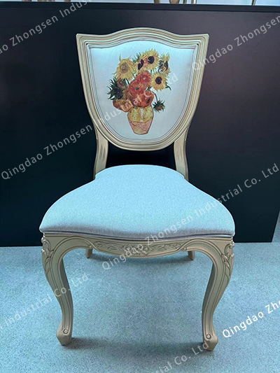HR-PP6005 PP Wood Grain Shield Back Louis Chair