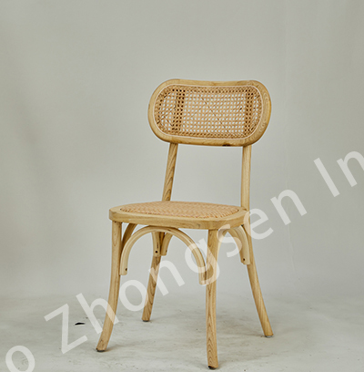HR-WOOD5109 Wood Runway Cane Wicker Back Chair