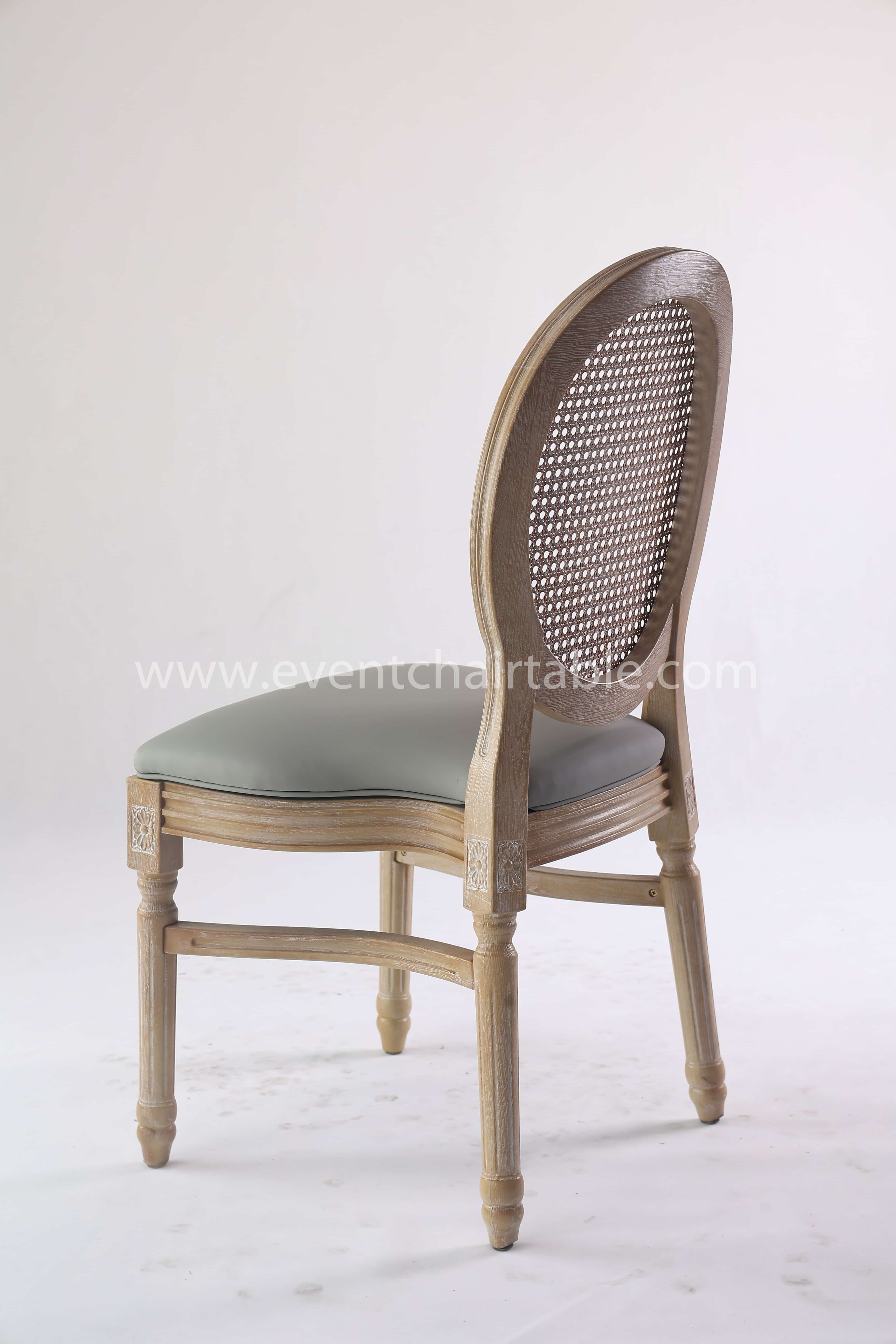 PLASTIC LOUIS CHAIR WOODEN LOOK