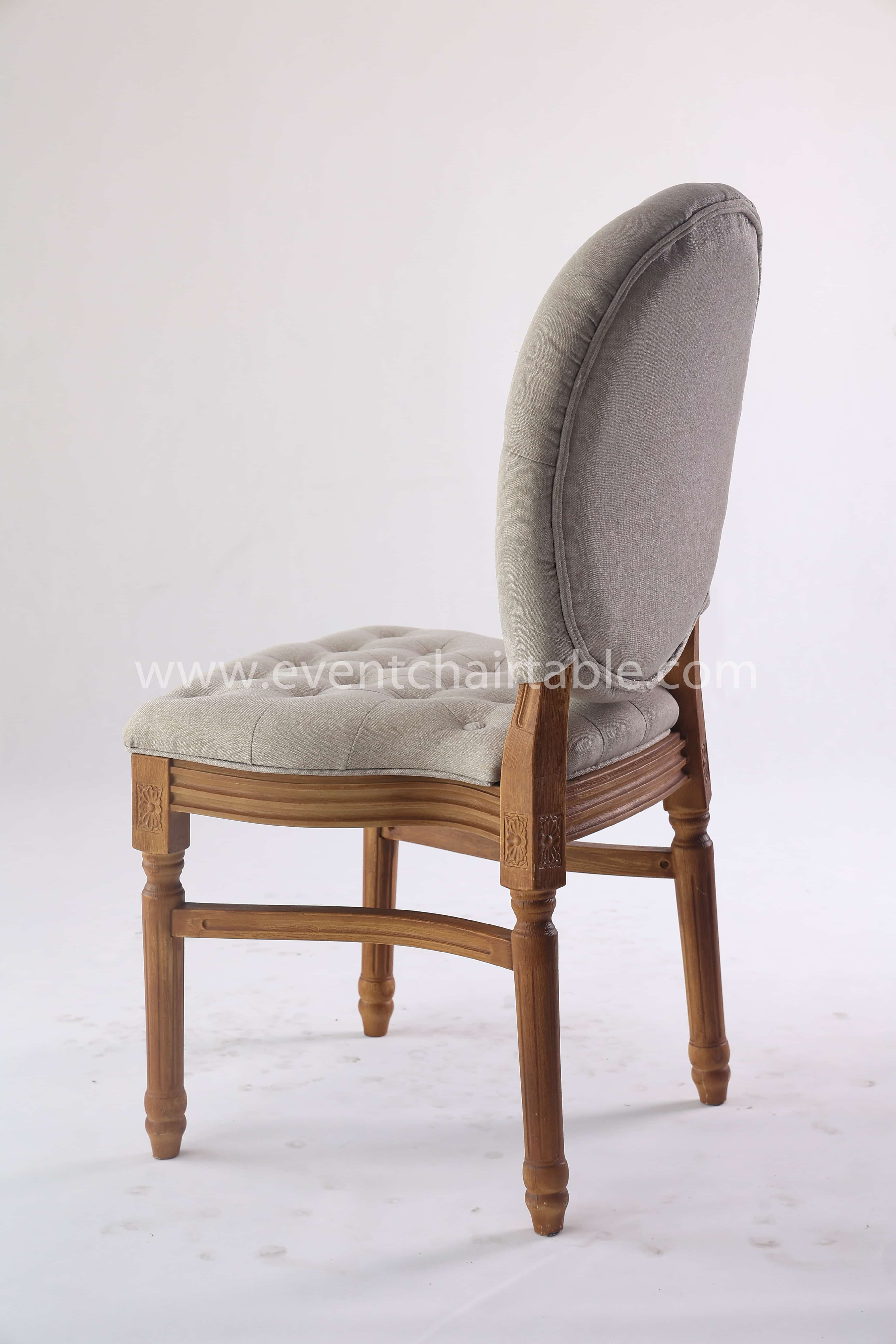 PLASTIC LOUIS CHAIR WOODEN LOOK