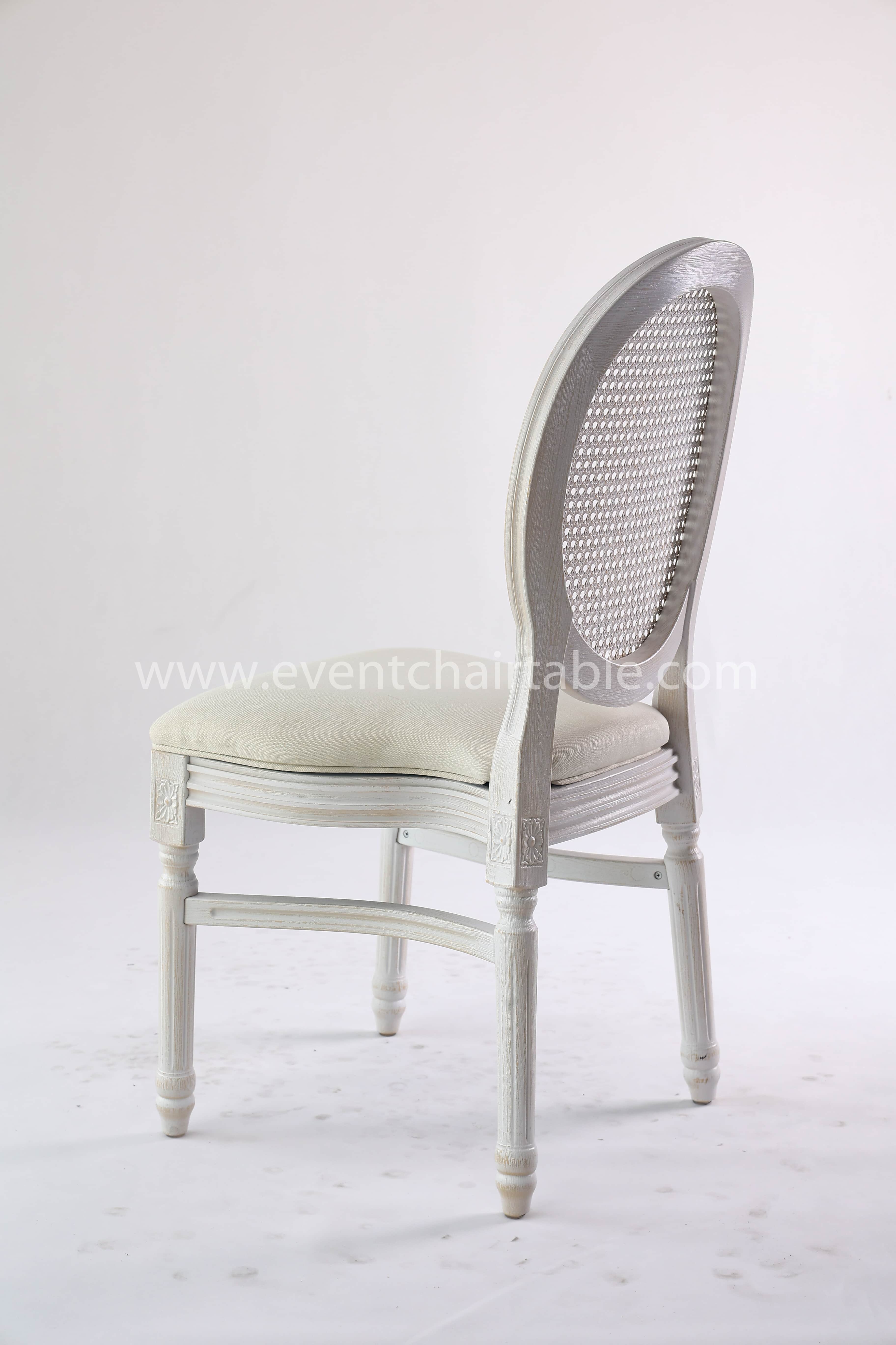 PLASTIC LOUIS CHAIR WOODEN LOOK