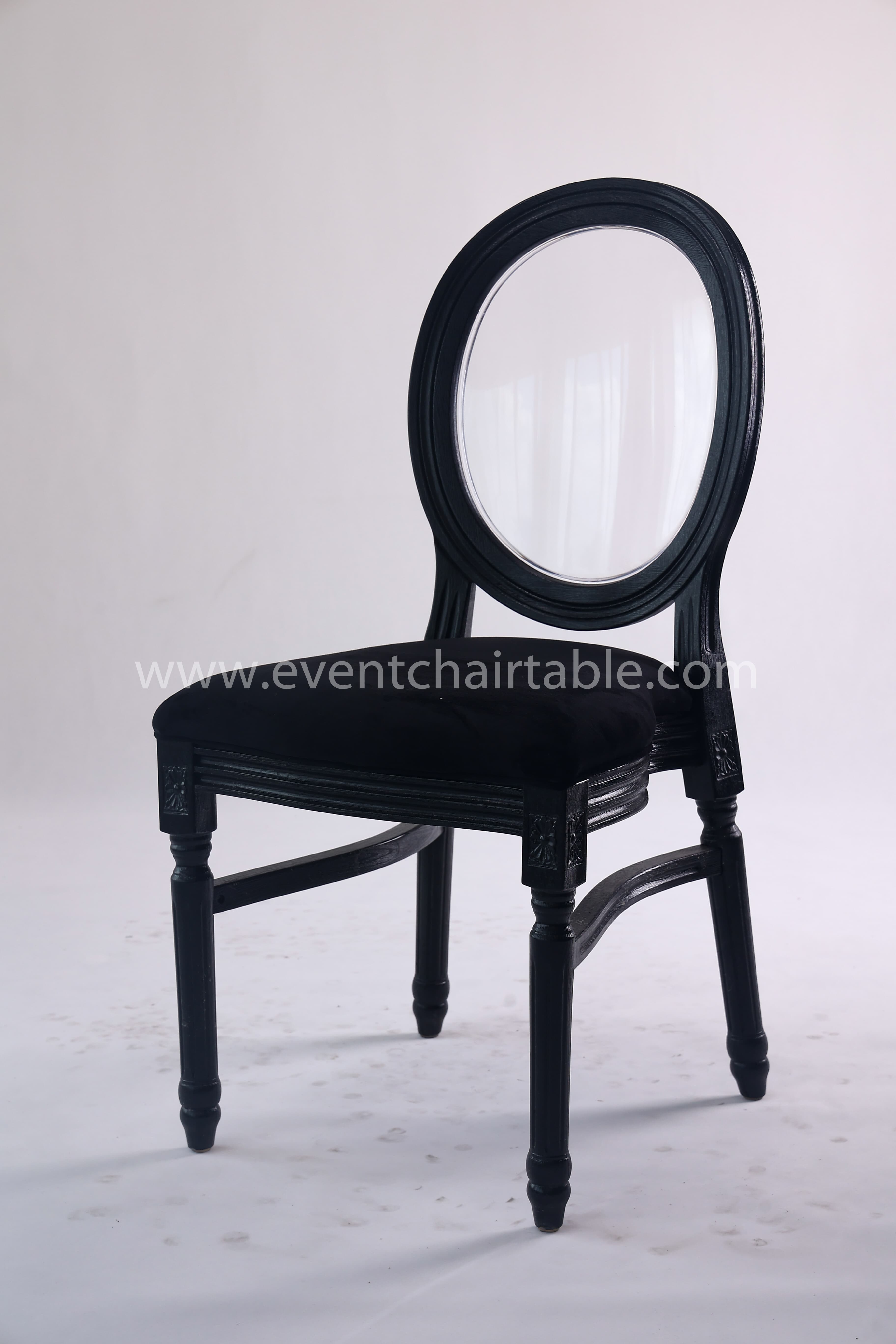 PLASTIC LOUIS CHAIR WOODEN LOOK