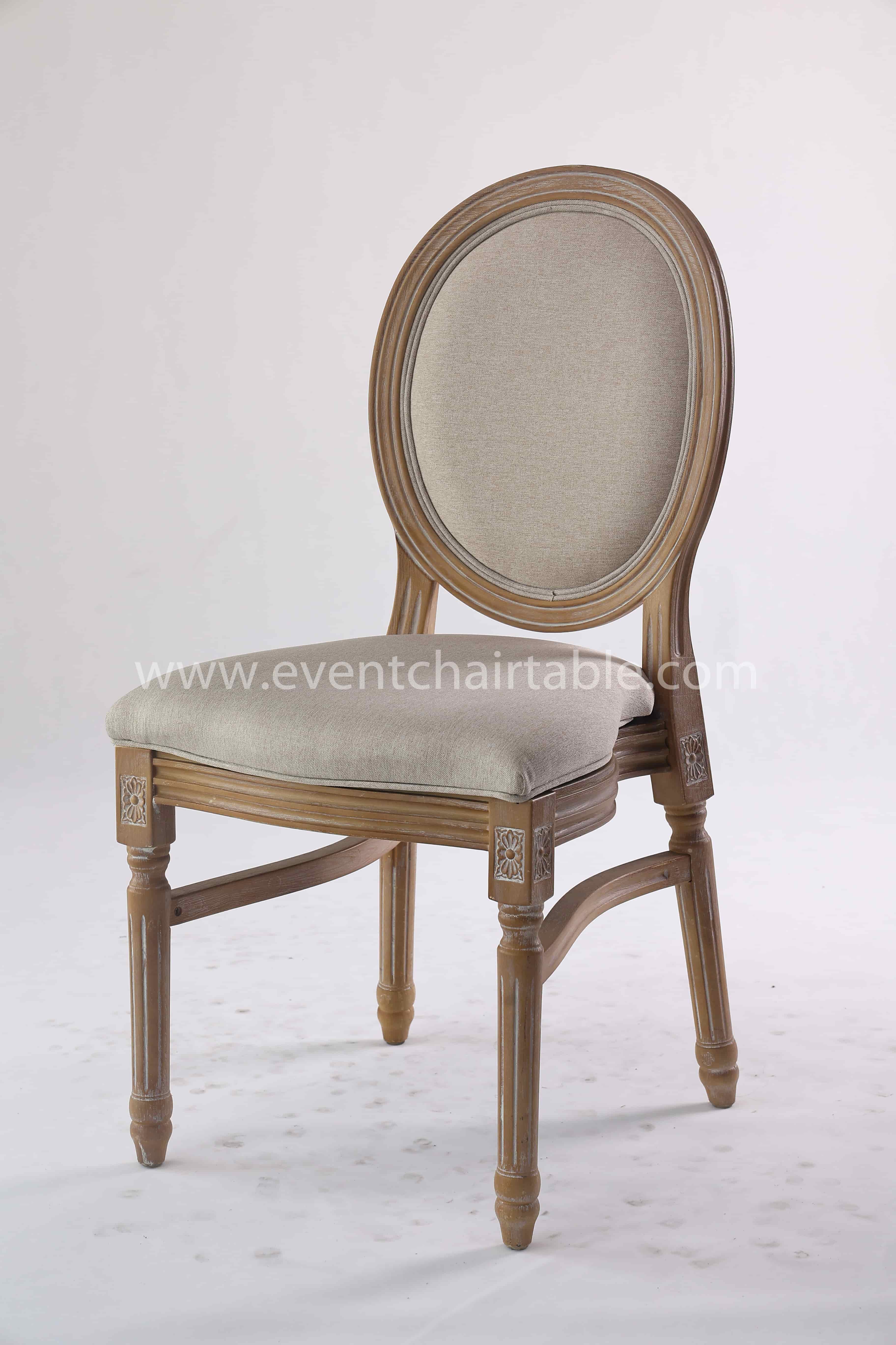 PLASTIC LOUIS CHAIR WOODEN LOOK