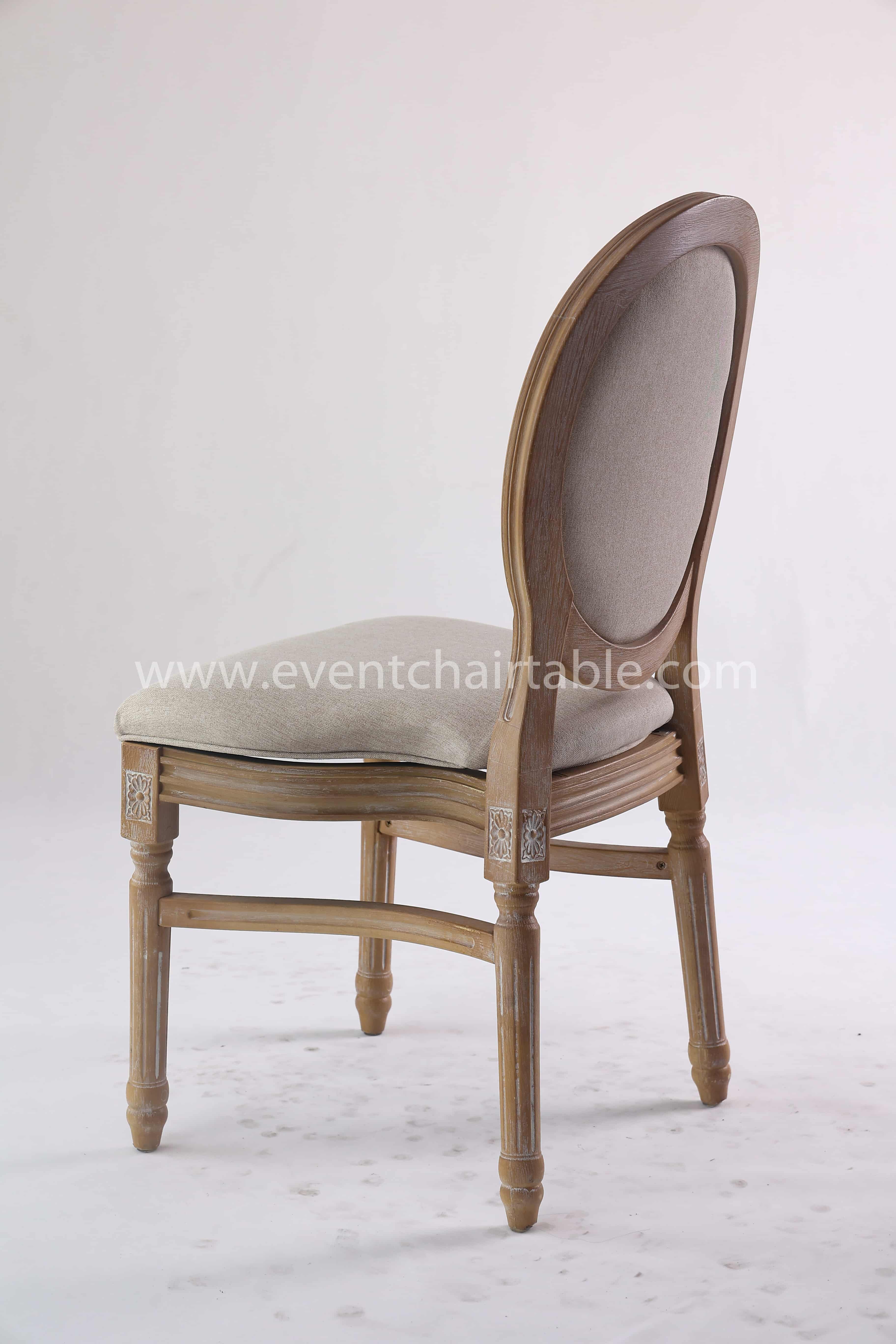PLASTIC LOUIS CHAIR WOODEN LOOK
