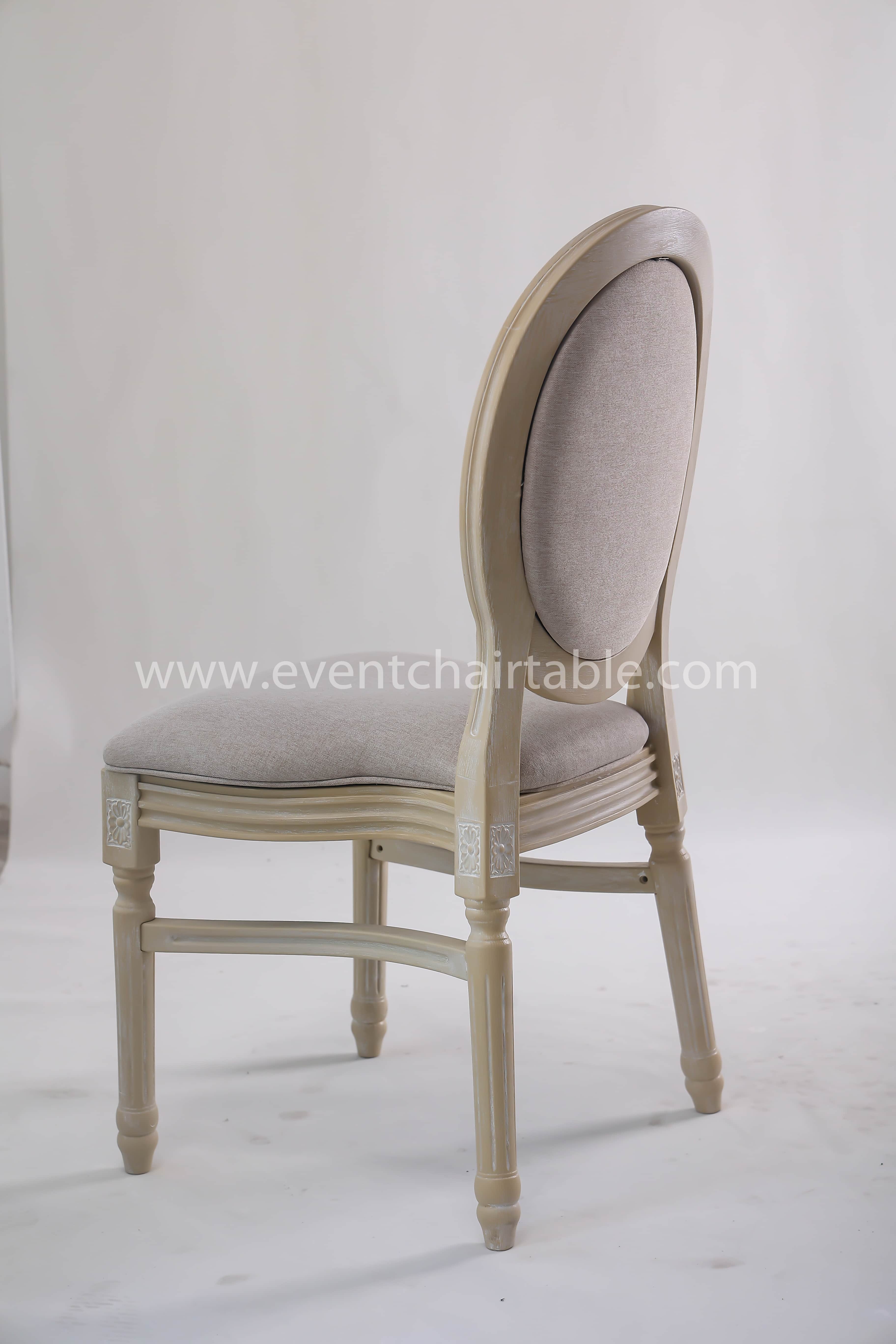 PLASTIC LOUIS CHAIR WOODEN LOOK