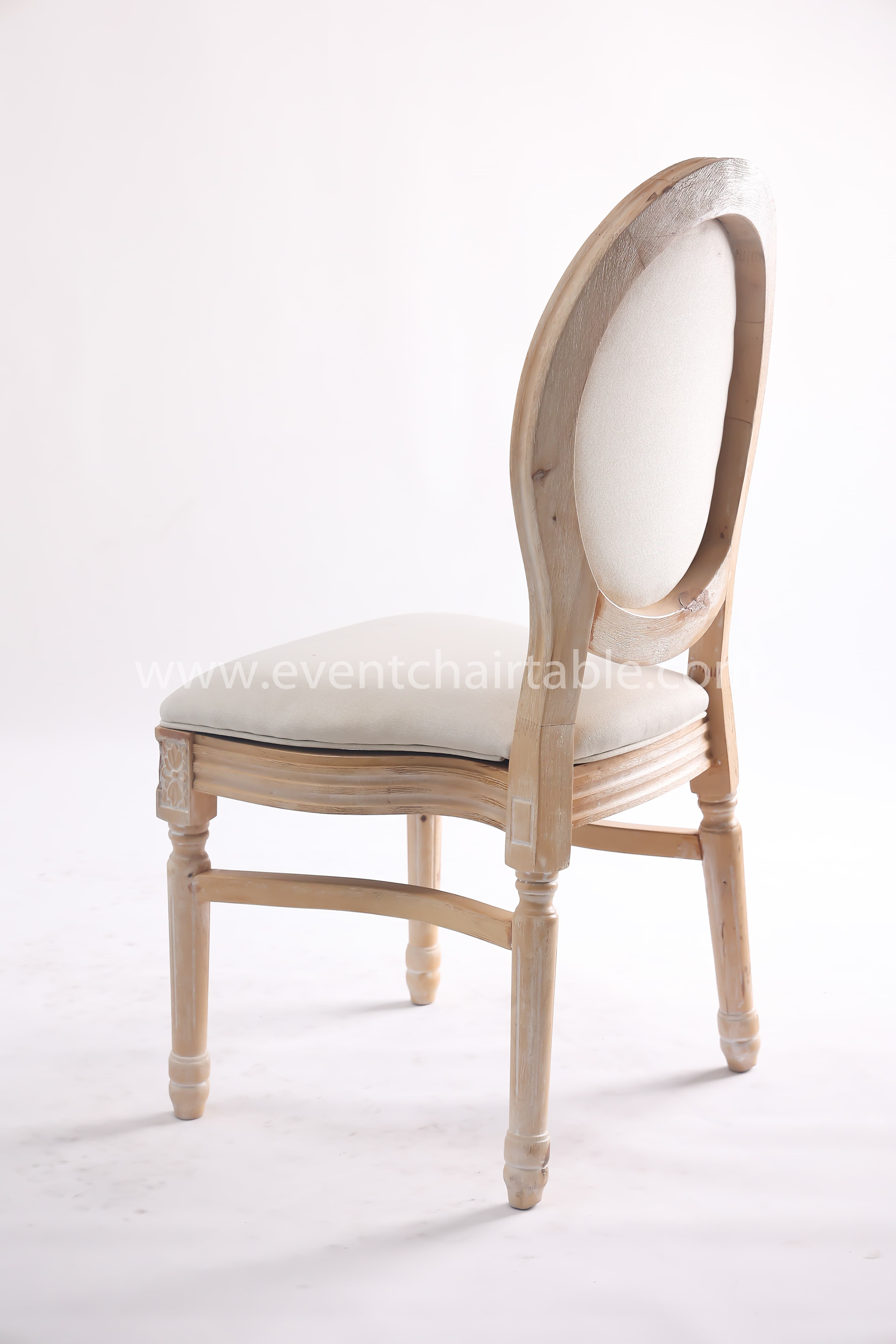 PLASTIC LOUIS CHAIR WOODEN LOOK