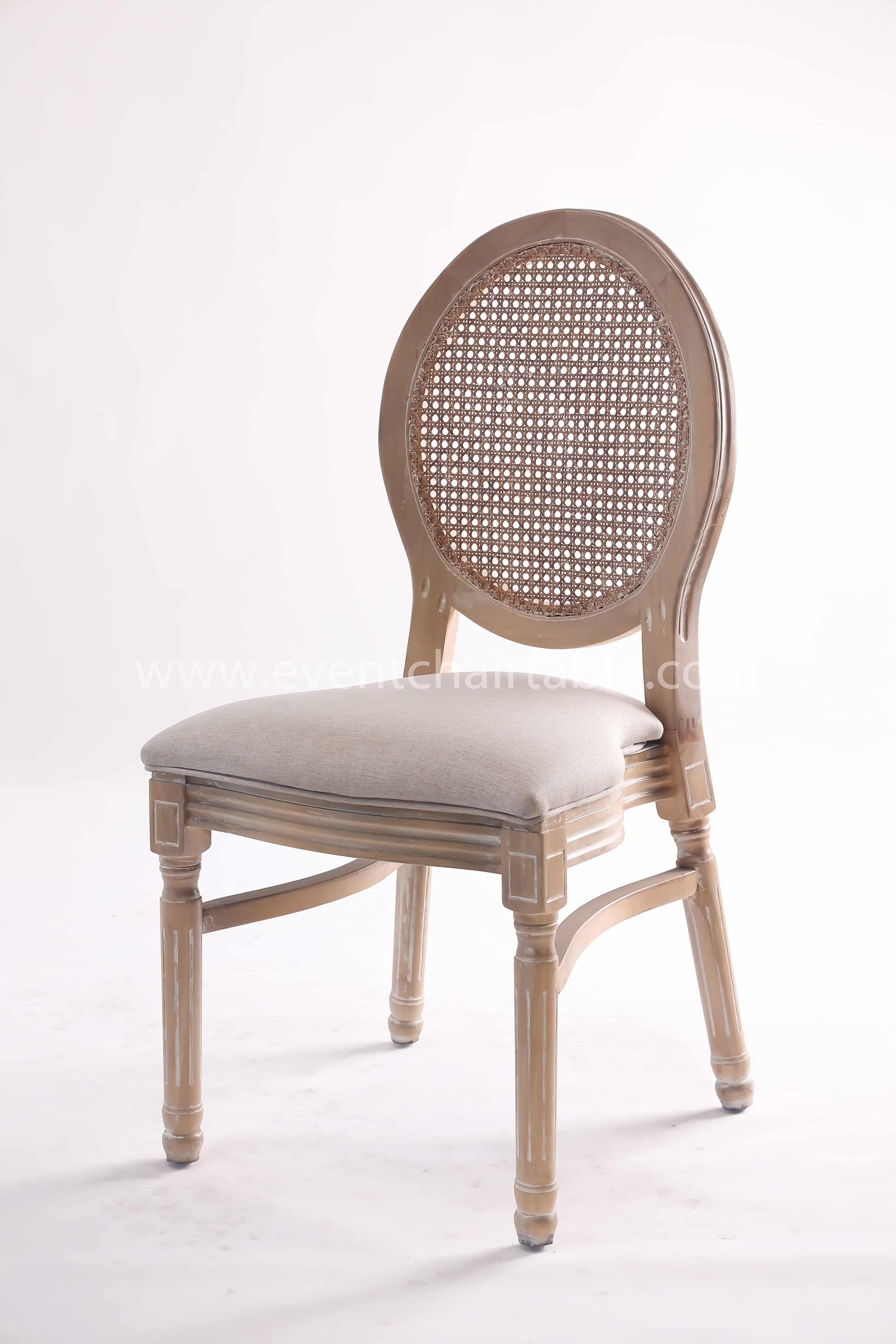 PLASTIC LOUIS CHAIR WOODEN LOOK