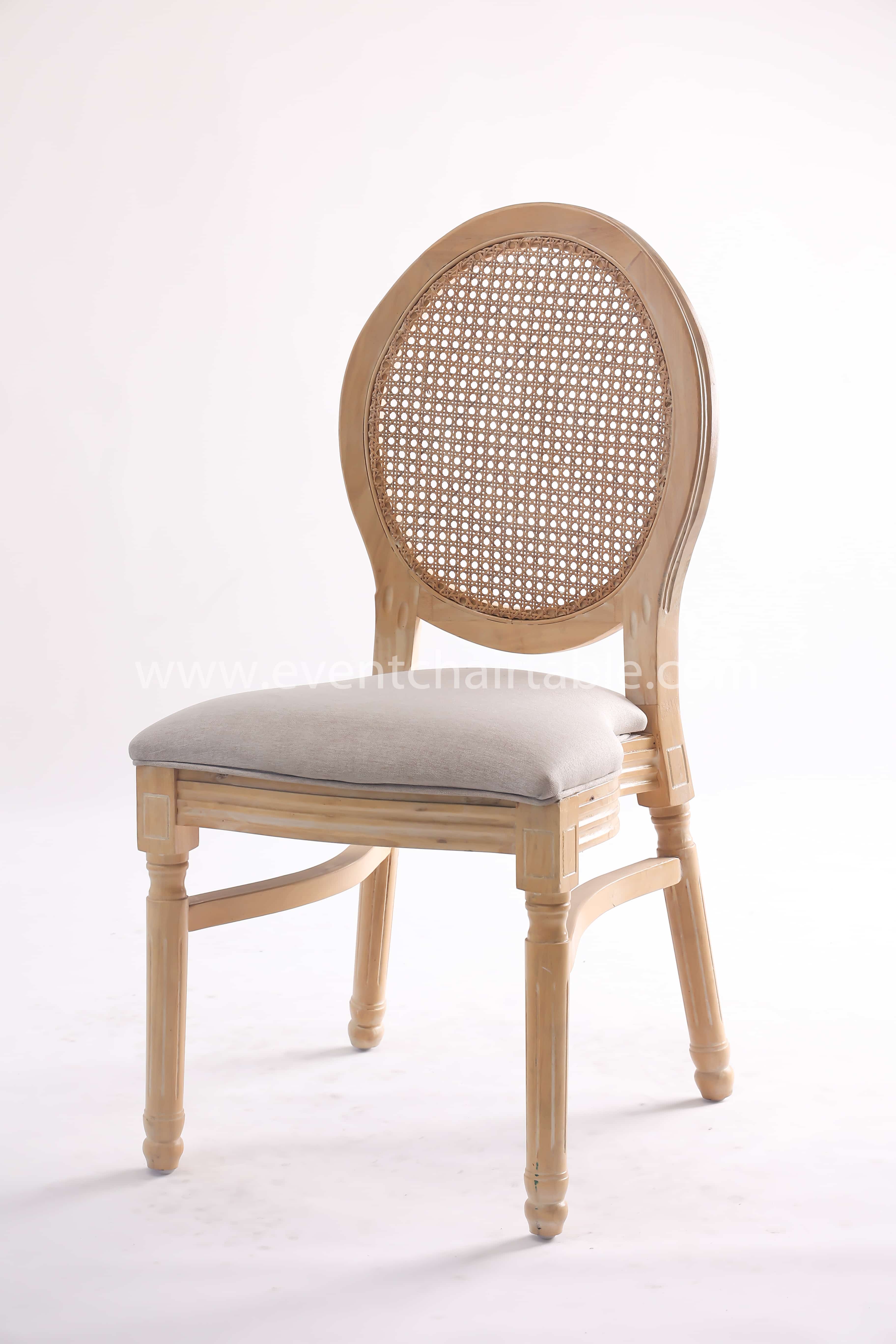 PLASTIC LOUIS CHAIR WOODEN LOOK