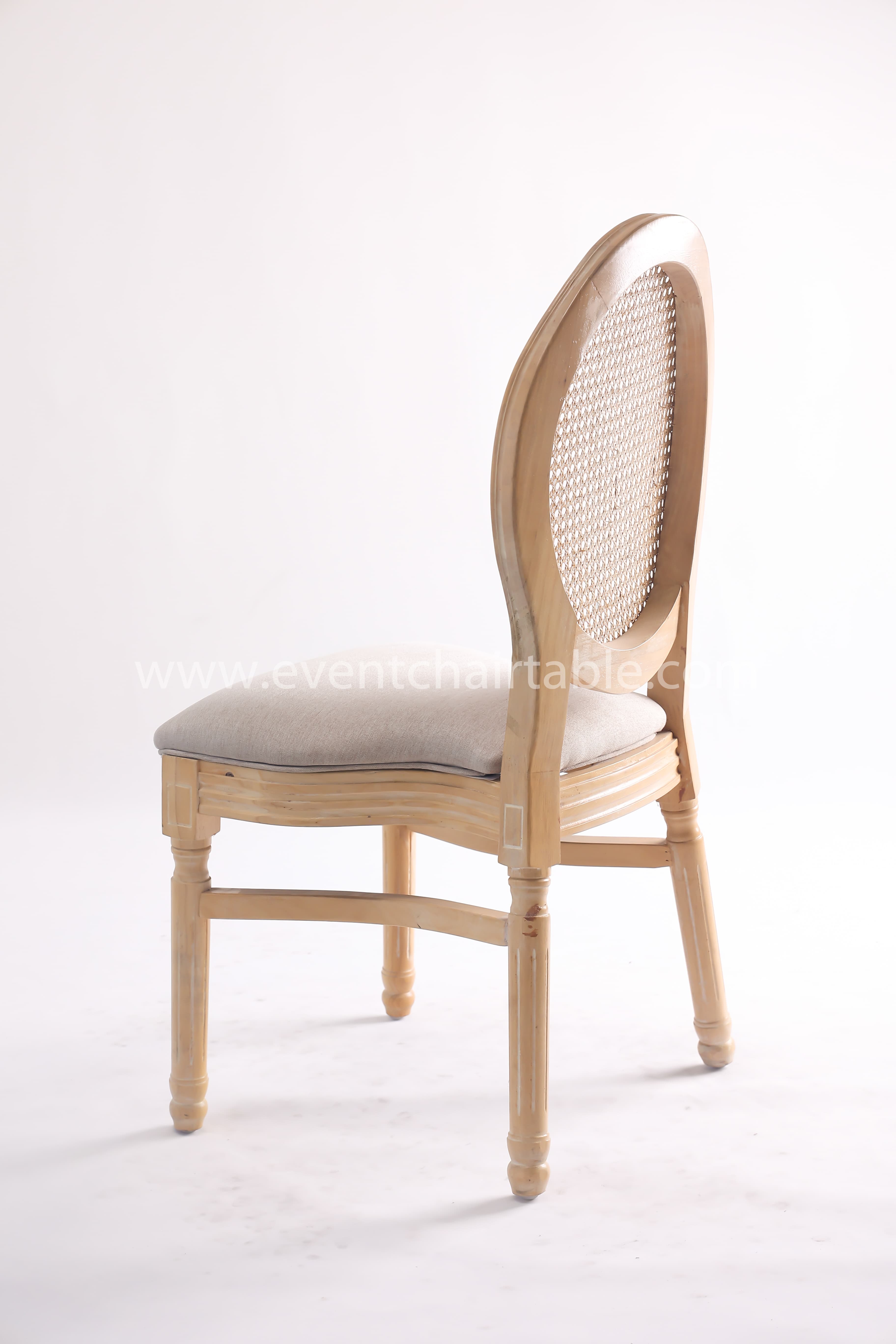 PLASTIC LOUIS CHAIR WOODEN LOOK