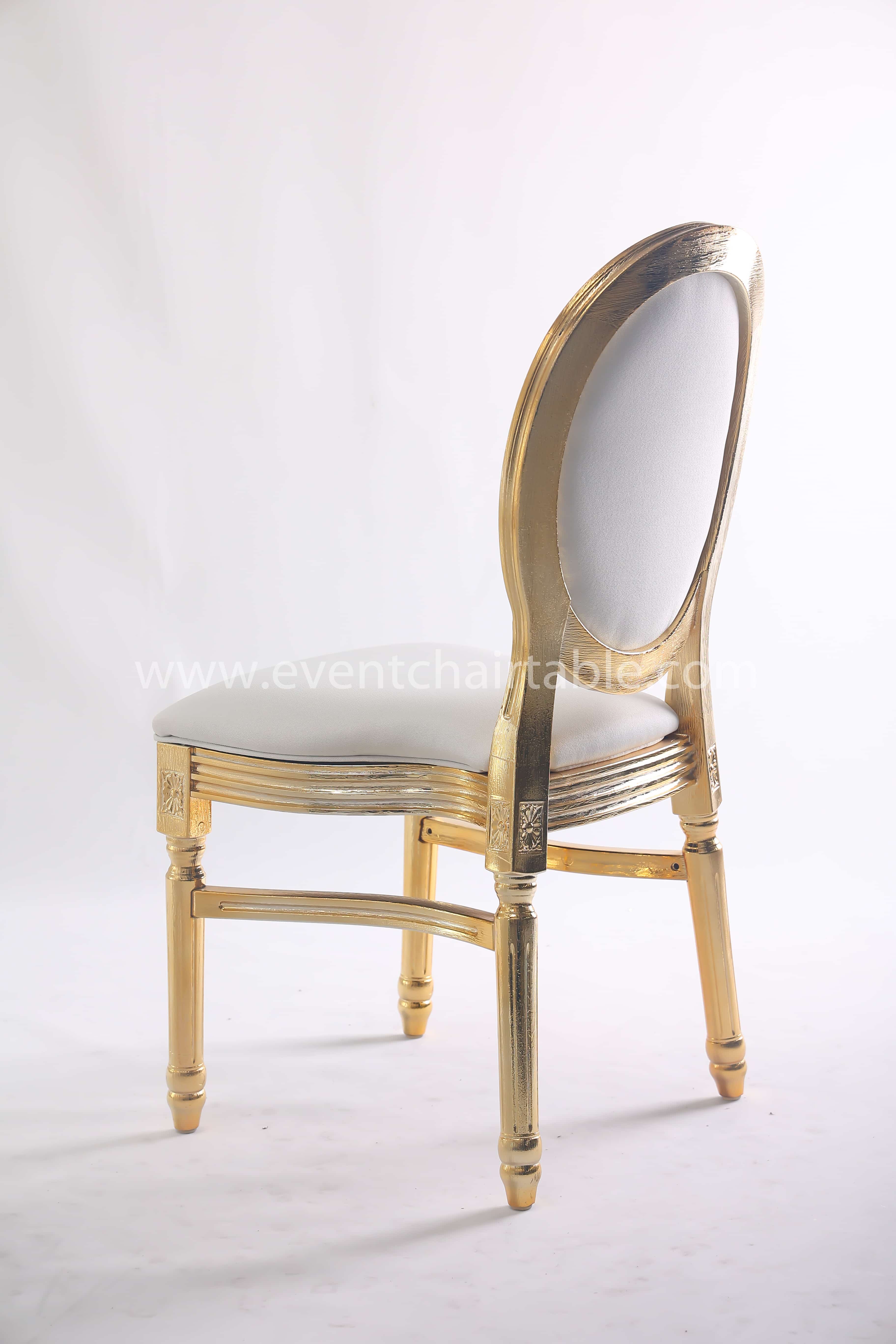 PLASTIC LOUIS CHAIR WOODEN LOOK