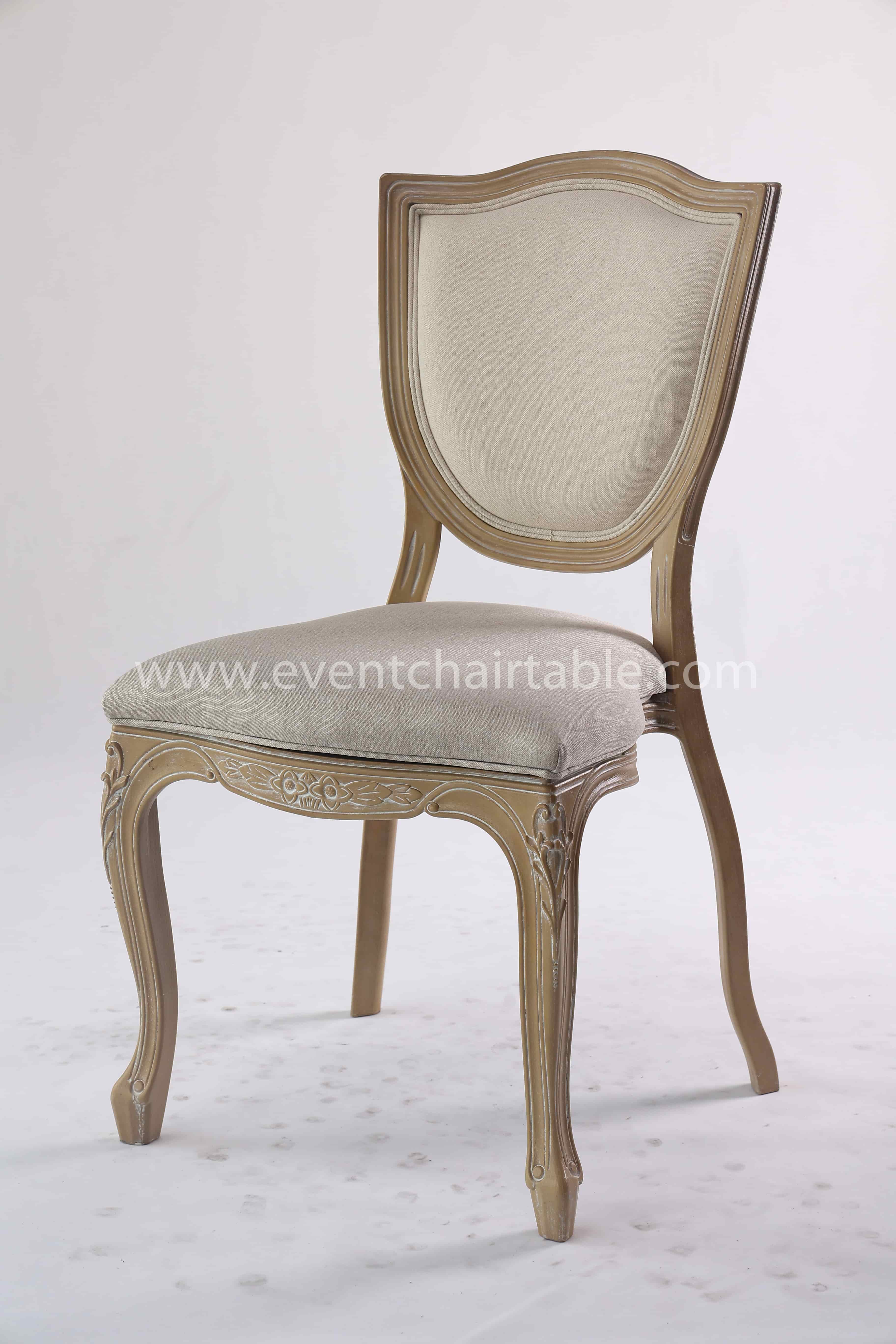 PLASTIC SHIELD BACK CHAIR WOODEN LOOK
