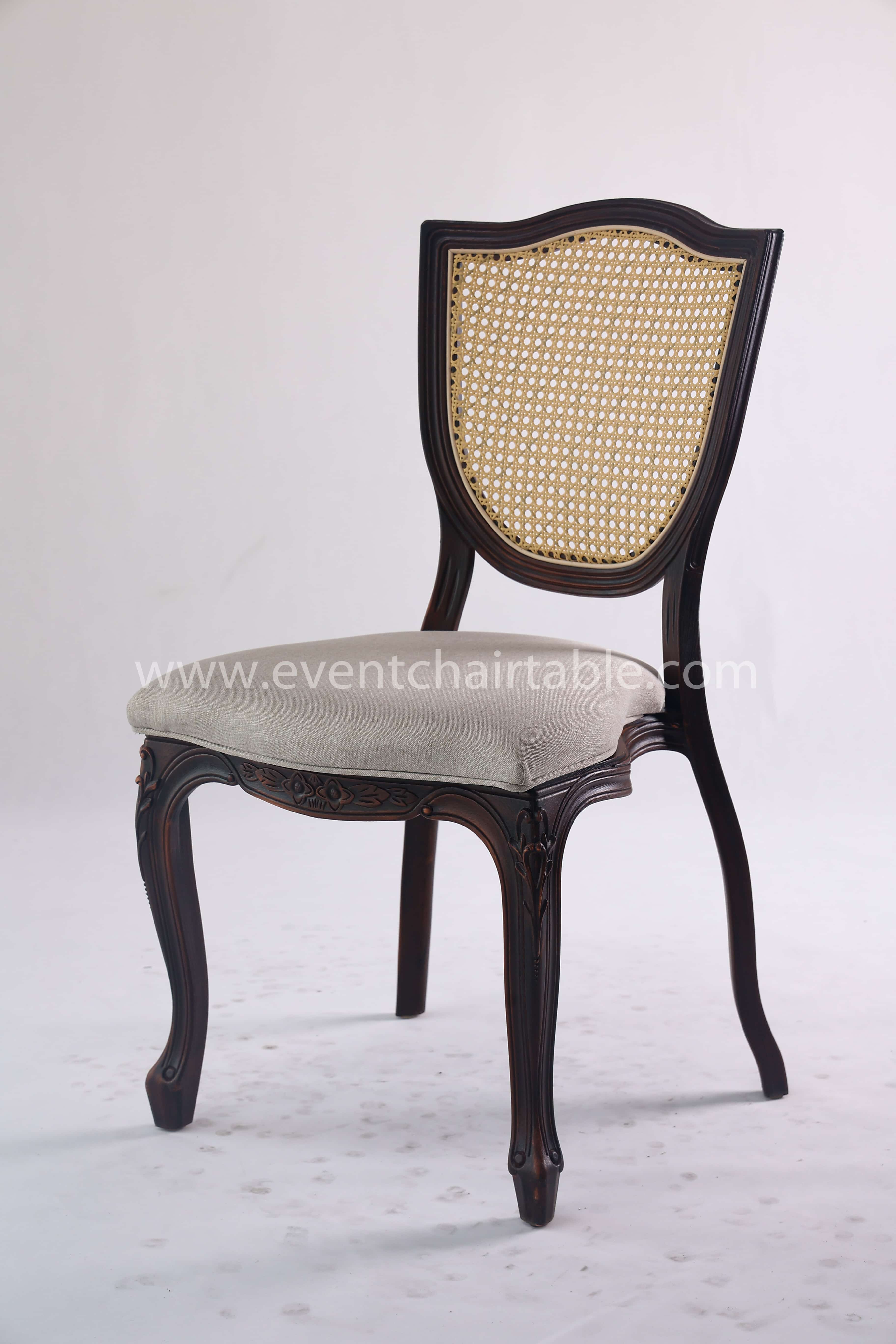 PLASTIC SHIELD BACK CHAIR WOODEN LOOK