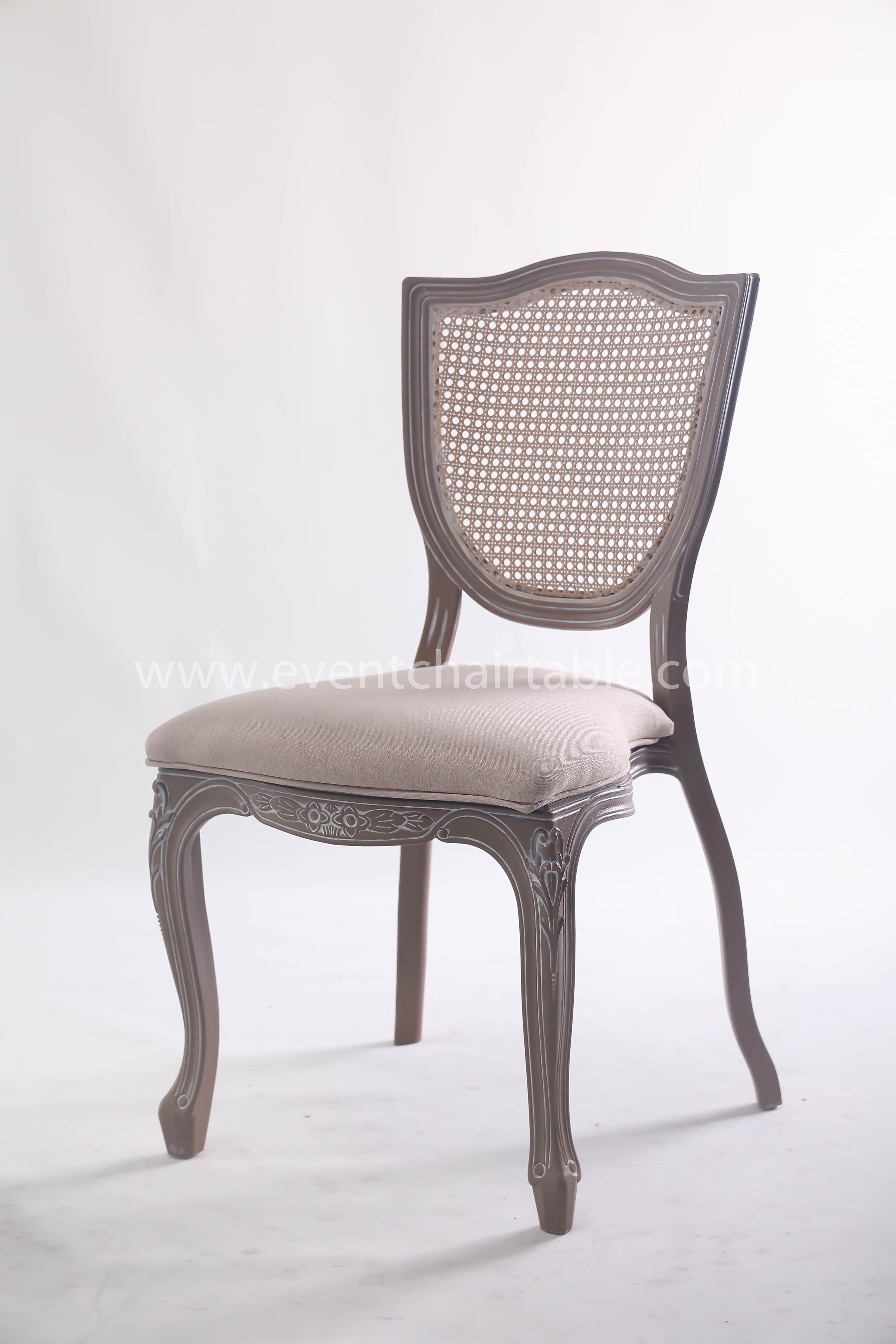 PLASTIC SHIELD BACK CHAIR WOODEN LOOK